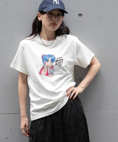 RAGEBLUE（レイジブルー）の「＜火曜び/TUESDAY＞コラボプリントTシャツ（Tシャツ/カットソー・レディース・オフホワイト/ブラック・FREE）」の7枚目の写真