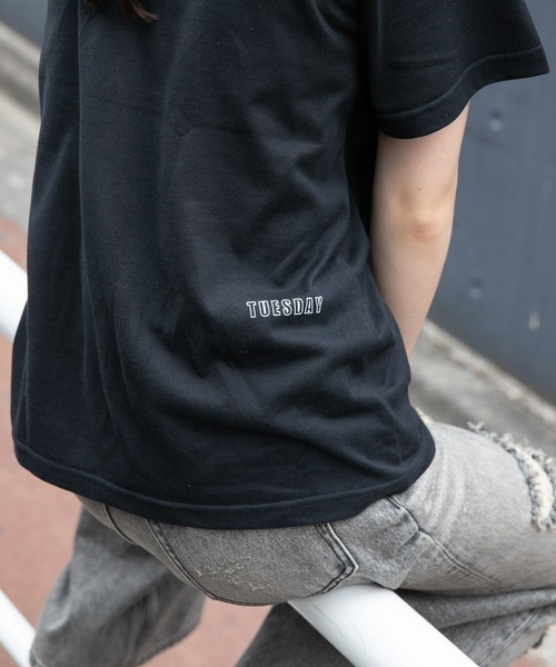 RAGEBLUE（レイジブルー）の「＜火曜び/TUESDAY＞コラボプリントTシャツ（Tシャツ/カットソー・レディース・オフホワイト/ブラック・FREE）」の20枚目の写真