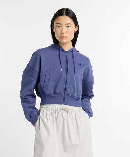 NEW BALANCE(ニューバランス)の「フレンチテリーフルジップ(パーカー・レディース・ブルー/ヘザーグレー・LARGE/MEDIUM/SMALL)」の2枚目の写真