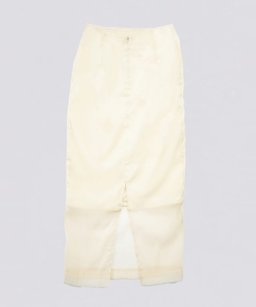kiehtova（キエトヴァ）の「【kiehtova】SHEER CUT TIGHT SKIRT/シアー カット タイト スカート KTWR30　※（スカート・レディース・ブラック/アイボリー・L/M）」の7枚目の写真