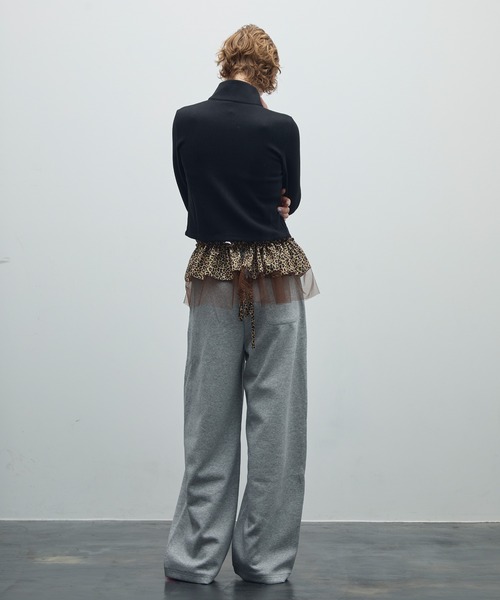 uyu.（ウユ）の「レオパードフリル巻きスカート（スカート・レディース・ブラウン/グレー・FREE）」の6枚目の写真