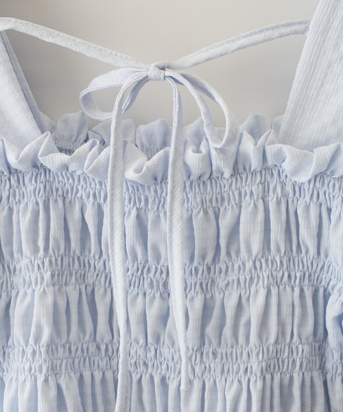 SpRay（スプレイ）の「シャ－リングスクエアネックトップス（シャツ/ブラウス・レディース・アイボリー/ブラック/ブルー/ホワイト/グリーン・FREE）」の22枚目の写真