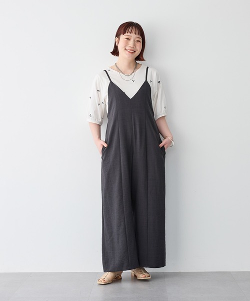 anyfee(エニフィー)の「【anyfee/プラスサイズ】リボン刺繍Tシャツ(Tシャツ/カットソー・レディース・オフホワイト/杢グレー/チャコール・4L/5L/LL/3L)」の5枚目の写真