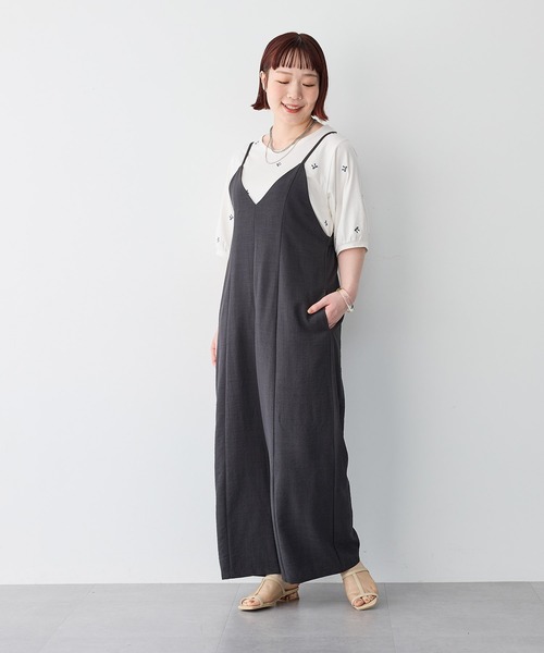 anyfee(エニフィー)の「【anyfee/プラスサイズ】リボン刺繍Tシャツ(Tシャツ/カットソー・レディース・オフホワイト/杢グレー/チャコール・4L/5L/LL/3L)」の6枚目の写真