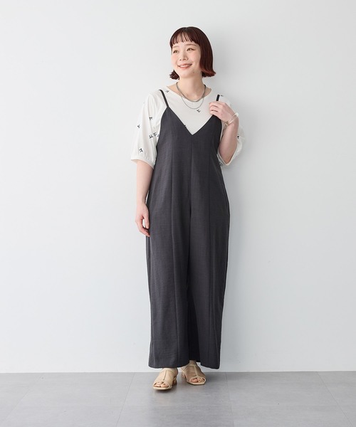anyfee(エニフィー)の「【anyfee/プラスサイズ】リボン刺繍Tシャツ(Tシャツ/カットソー・レディース・オフホワイト/杢グレー/チャコール・4L/5L/LL/3L)」の7枚目の写真