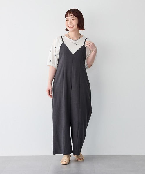 anyfee(エニフィー)の「【anyfee/プラスサイズ】リボン刺繍Tシャツ(Tシャツ/カットソー・レディース・オフホワイト/杢グレー/チャコール・4L/5L/LL/3L)」の8枚目の写真