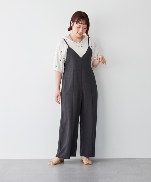 anyfee(エニフィー)の「【anyfee/プラスサイズ】リボン刺繍Tシャツ(Tシャツ/カットソー・レディース・オフホワイト/杢グレー/チャコール・4L/5L/LL/3L)」の10枚目の写真