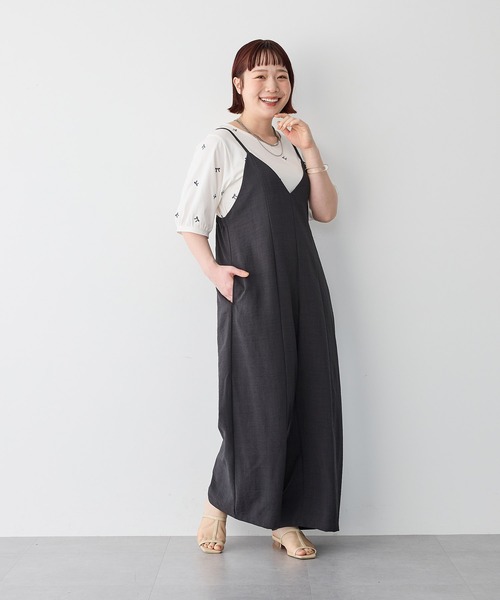 anyfee(エニフィー)の「【anyfee/プラスサイズ】リボン刺繍Tシャツ(Tシャツ/カットソー・レディース・オフホワイト/杢グレー/チャコール・4L/5L/LL/3L)」の11枚目の写真