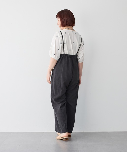 anyfee(エニフィー)の「【anyfee/プラスサイズ】リボン刺繍Tシャツ(Tシャツ/カットソー・レディース・オフホワイト/杢グレー/チャコール・4L/5L/LL/3L)」の12枚目の写真