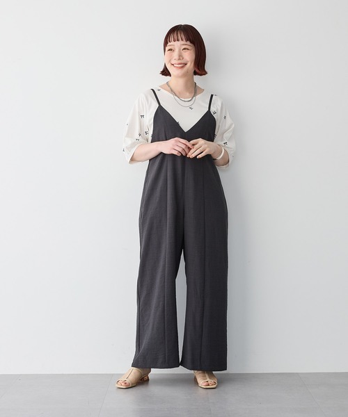 anyfee(エニフィー)の「【anyfee/プラスサイズ】リボン刺繍Tシャツ(Tシャツ/カットソー・レディース・オフホワイト/杢グレー/チャコール・4L/5L/LL/3L)」の14枚目の写真