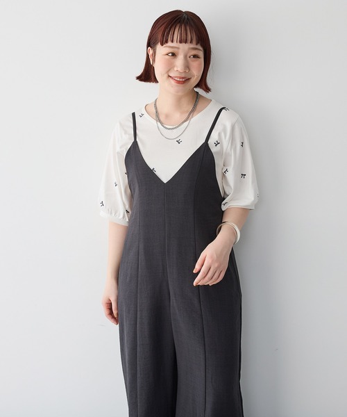anyfee(エニフィー)の「【anyfee/プラスサイズ】リボン刺繍Tシャツ(Tシャツ/カットソー・レディース・オフホワイト/杢グレー/チャコール・4L/5L/LL/3L)」の16枚目の写真