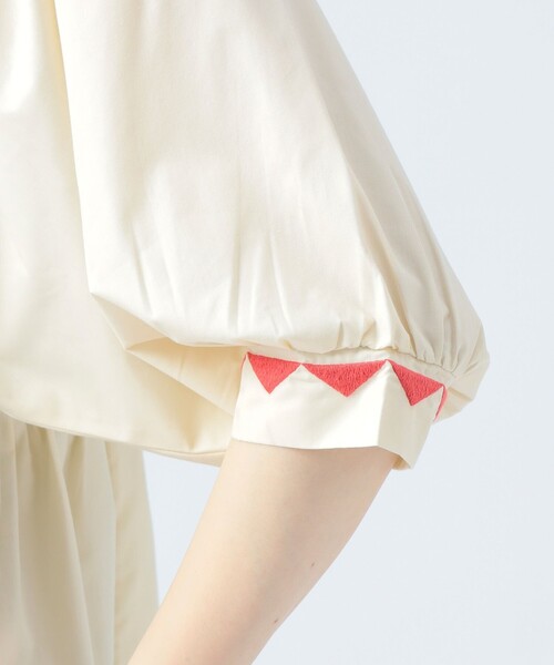BEAMS HEART(ビームスハート)の「ギザ刺繍 異素材 Tシャツ(Tシャツ/カットソー・レディース・グリーン/ブラック/ホワイト系その他5・FREE)」の20枚目の写真