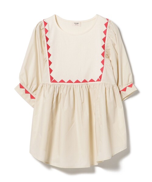 BEAMS HEART(ビームスハート)の「ギザ刺繍 異素材 Tシャツ(Tシャツ/カットソー・レディース・グリーン/ブラック/ホワイト系その他5・FREE)」の22枚目の写真