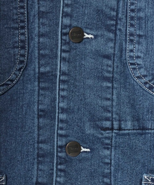 HANES（ヘインズ）の「Hanes/へインズ COVERALL DENIM JACKET/レギュラーフィット ストレッチ デニムジャケット/カバーオール/レディース メンズ（デニムジャケット・メンズ・ブルー/サックスブルー/ネイビー/ブラック・S/LL/M/L）」の20枚目の写真