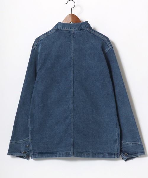 HANES（ヘインズ）の「Hanes/へインズ COVERALL DENIM JACKET/レギュラーフィット ストレッチ デニムジャケット/カバーオール/レディース メンズ（デニムジャケット・メンズ・ブルー/サックスブルー/ネイビー/ブラック・S/LL/M/L）」の17枚目の写真