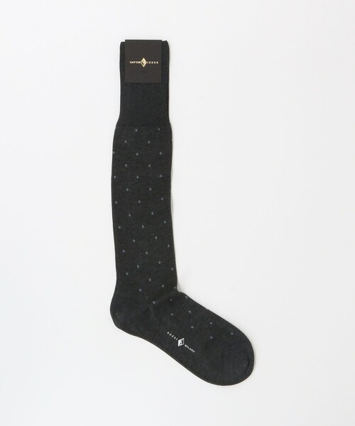 UNITED ARROWS（ユナイテッドアローズ）の「＜SOZZI＞ ドットカラー ハイソックス（ソックス/靴下・メンズ・グレー/ブラック/ブラウン/ネイビー・FREE）」の2枚目の写真