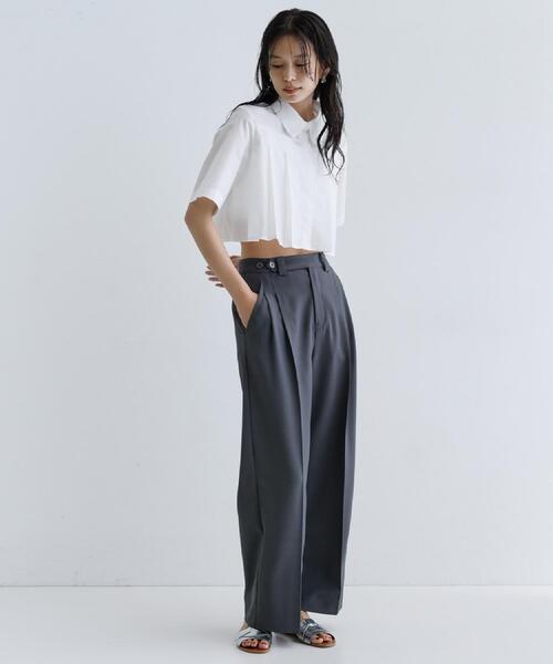 GALLEST(ギャレスト)の「【ZOZO限定】プリーツクロップドシャツ(シャツ/ブラウス・レディース・ホワイト・38)」の19枚目の写真