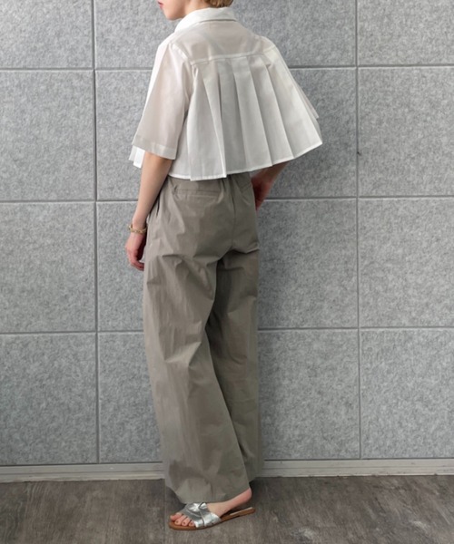 GALLEST(ギャレスト)の「【ZOZO限定】プリーツクロップドシャツ(シャツ/ブラウス・レディース・ホワイト・38)」の5枚目の写真
