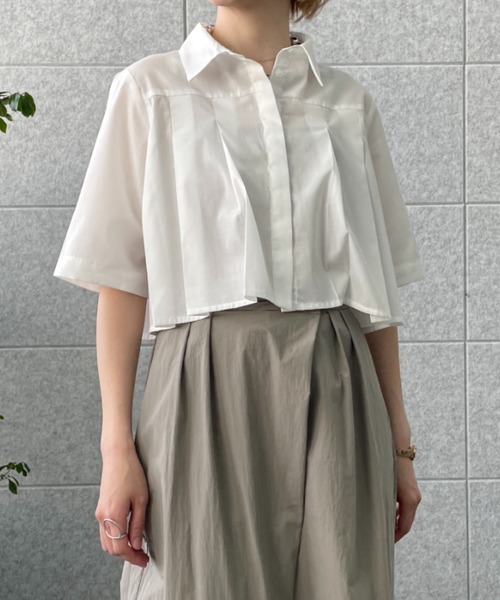 GALLEST(ギャレスト)の「【ZOZO限定】プリーツクロップドシャツ(シャツ/ブラウス・レディース・ホワイト・38)」の14枚目の写真