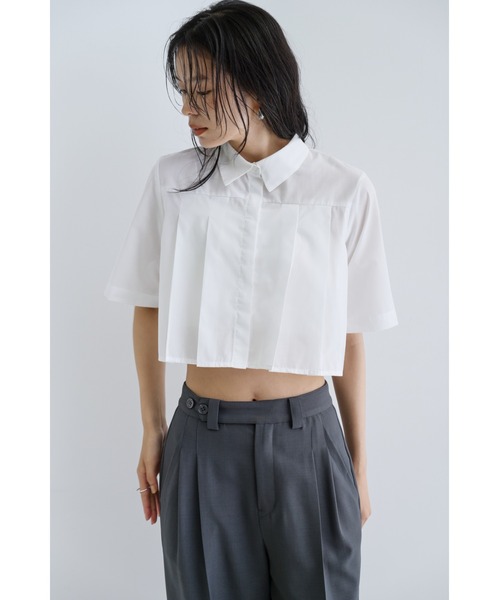 GALLEST(ギャレスト)の「【ZOZO限定】プリーツクロップドシャツ(シャツ/ブラウス・レディース・ホワイト・38)」の13枚目の写真
