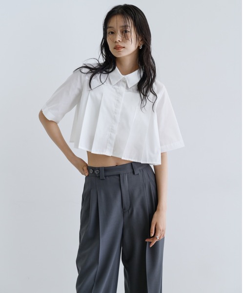 GALLEST(ギャレスト)の「【ZOZO限定】プリーツクロップドシャツ(シャツ/ブラウス・レディース・ホワイト・38)」の10枚目の写真