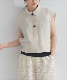 OandI | リネンタッチノースリーブジャケット(その他アウター)