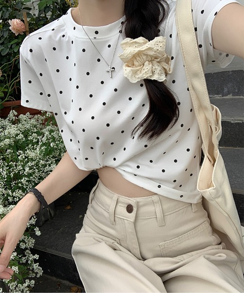 ドット柄Tシャツ（Tシャツ/カットソー）｜AMAJI（アマジ）の