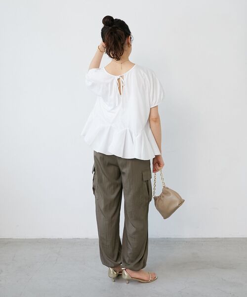 le.coeur blanc(ルクールブラン)の「TORRAZZO DONNA裾フレアートップス(Tシャツ/カットソー・レディース・ホワイト/ブラック・38)」の21枚目の写真