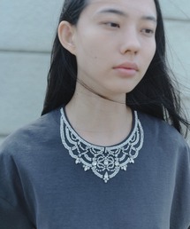 SALON adam et rope' | ビジューエンブロイダリーオーバーサイズT(Tシャツ/カットソー)