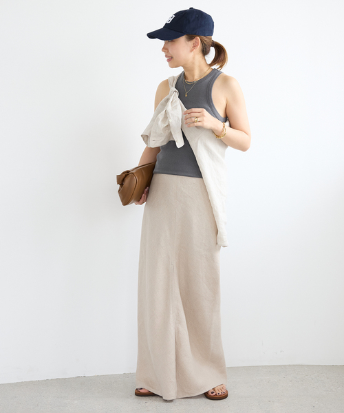 Deuxieme Classe(ドゥーズィエムクラス)の「*LINEN WASH CACHE シャツ(シャツ/ブラウス・レディース・スカイブルー/ベージュ/ネイビー・FREE)」の11枚目の写真