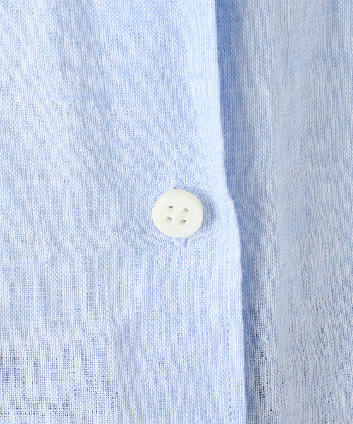 Deuxieme Classe LINEN WASH シャツ　サックスブルー LINEN WASH CACHE シャツ（シャツ/ブラウス）｜Deuxieme Classe