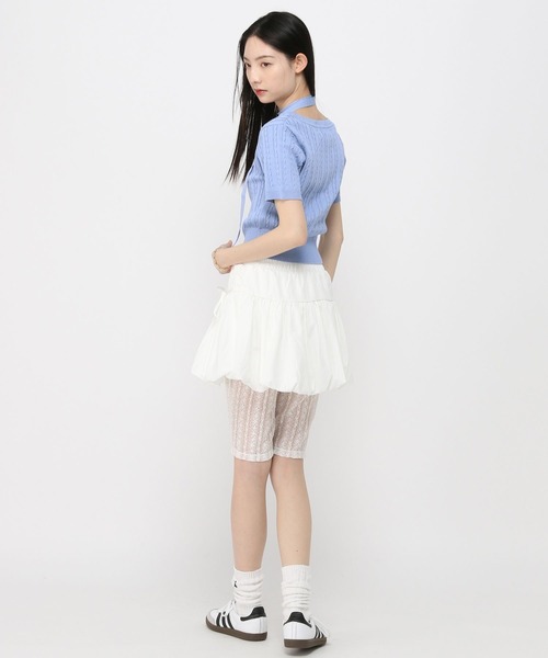 3.3 Field Trip （3.3フィールドトリップ）の「3.3 Field Trip／マフラー付きニット半袖カーディガン（Tシャツ/カットソー・レディース・ブルー/ネイビー/イエロー/レッド/ブラック・FREE）」の22枚目の写真