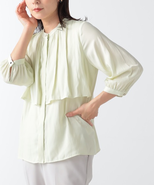 GALLORIA(ギャローリア)の「ケープ風ブラウス(シャツ/ブラウス・レディース・レモンイエロー/ライトグレー・LL/S/M/L)」の8枚目の写真