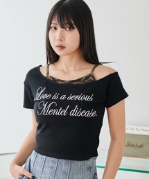 WEGO/ドッキングオフショルデザインちびT