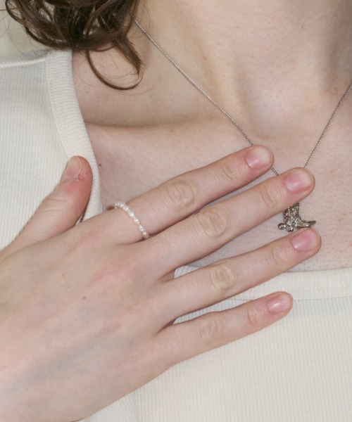 GIUNON(ジウノン)の「pearl beads ring / パールビーズリング(リング・レディース・ホワイト・FREE)」の1枚目の写真