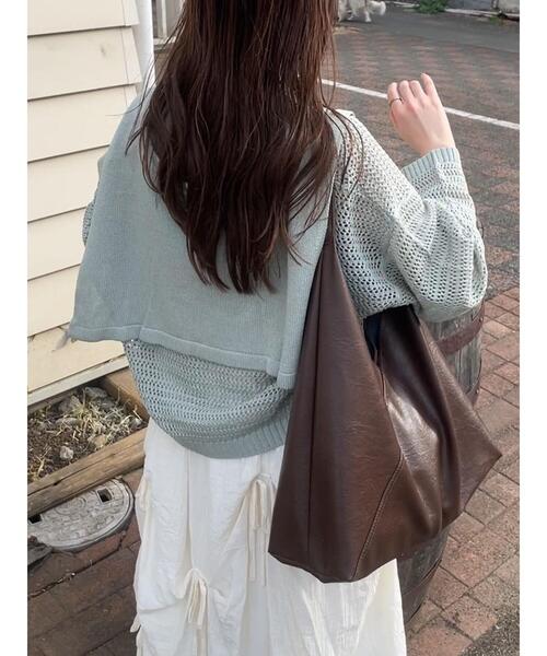 ehka sopo（エヘカソポ）の「セーラーカラーメッシュカーディガン（カーディガン/ボレロ・レディース・ブラック/ミント/オフホワイト・F）」の5枚目の写真