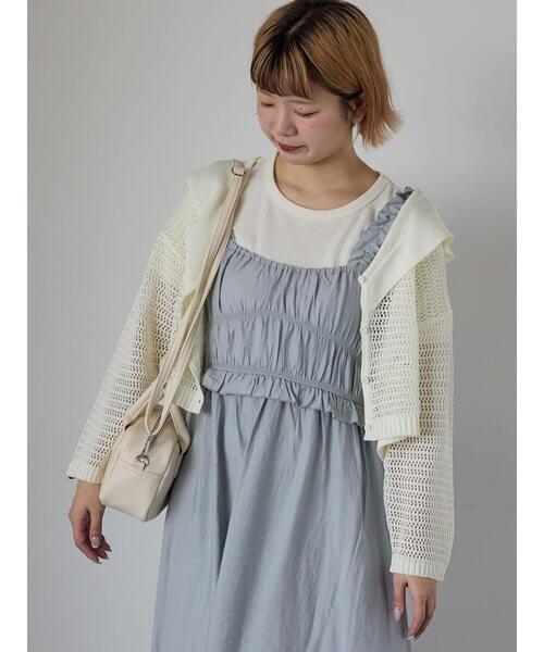 ehka sopo（エヘカソポ）の「セーラーカラーメッシュカーディガン（カーディガン/ボレロ・レディース・ブラック/ミント/オフホワイト・F）」の18枚目の写真