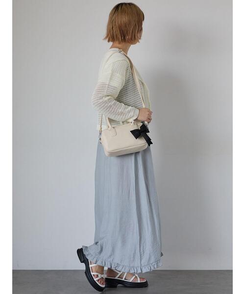 ehka sopo（エヘカソポ）の「セーラーカラーメッシュカーディガン（カーディガン/ボレロ・レディース・ブラック/ミント/オフホワイト・F）」の12枚目の写真