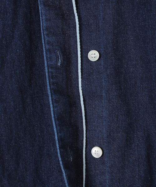 SELVAGE DENIM BOWTIE BLOUSE – ABOUT BOWTEバウト 別注 WAVE LINE 