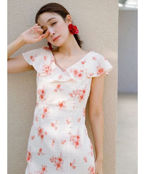 リ*ン様 dandelionワンピース 藤井サチコラボ】デルフィニウムフラワーワンピース（ワンピース