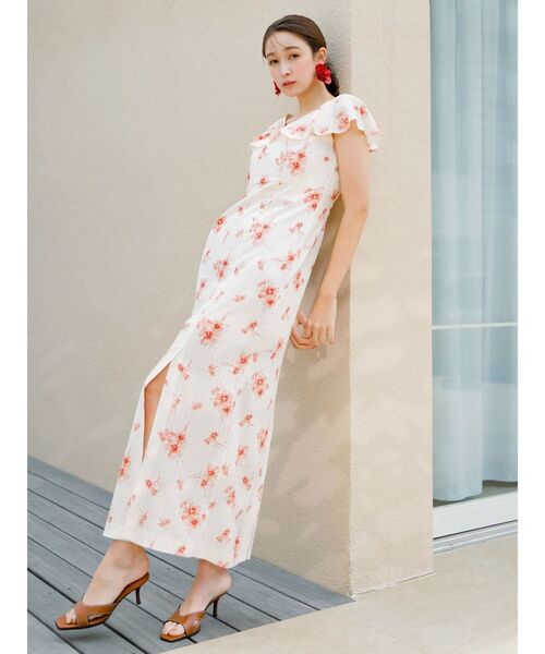 dazzlin(ダズリン)の「デルフィニウムフラワーワンピース(ワンピース・レディース・ブルー/オレンジ/ネイビー・SMALL/MEDIUM)」の12枚目の写真