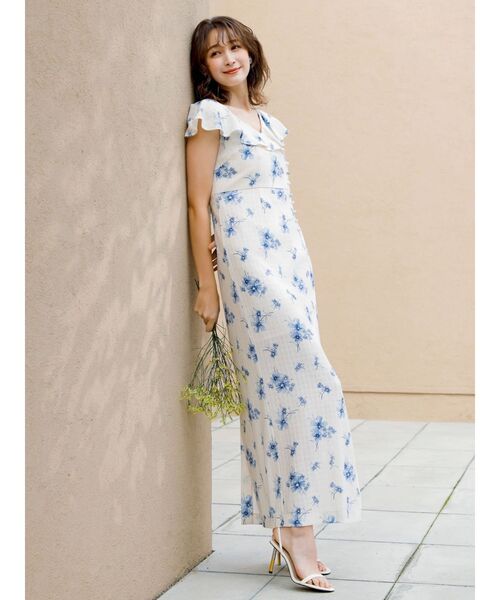 dazzlin(ダズリン)の「デルフィニウムフラワーワンピース(ワンピース・レディース・ブルー/オレンジ/ネイビー・SMALL/MEDIUM)」の9枚目の写真