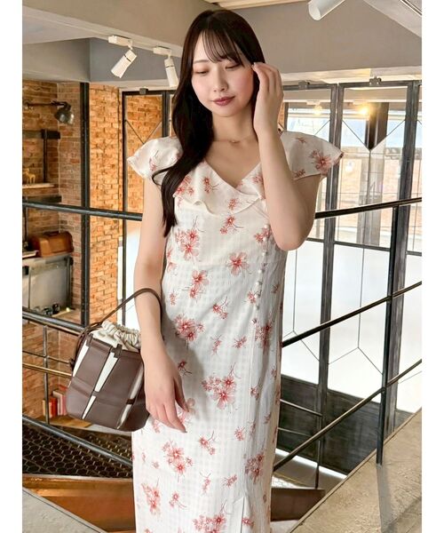 藤井サチコラボ】デルフィニウムフラワーワンピース（ワンピース