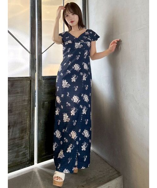 dazzlin(ダズリン)の「デルフィニウムフラワーワンピース(ワンピース・レディース・ブルー/オレンジ/ネイビー・SMALL/MEDIUM)」の20枚目の写真