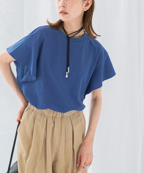 URBAN RESEARCH ROSSO WOMEN（アーバンリサーチ　ロッソ）の「UVカットフレアスリーブカットソー（Tシャツ/カットソー・レディース・ブラック/ブルー/ホワイト・FREE）」の3枚目の写真