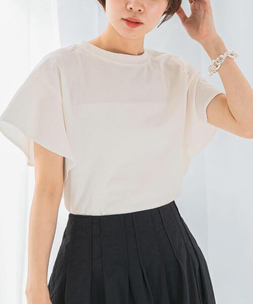 URBAN RESEARCH ROSSO WOMEN（アーバンリサーチ　ロッソ）の「UVカットフレアスリーブカットソー（Tシャツ/カットソー・レディース・ブラック/ブルー/ホワイト・FREE）」の12枚目の写真