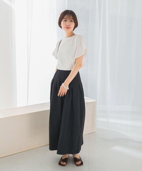 URBAN RESEARCH ROSSO WOMEN（アーバンリサーチ　ロッソ）の「UVカットフレアスリーブカットソー（Tシャツ/カットソー・レディース・ブラック/ブルー/ホワイト・FREE）」の13枚目の写真