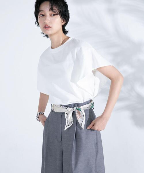 URBAN RESEARCH ROSSO WOMEN（アーバンリサーチ　ロッソ）の「UVカットフレアスリーブカットソー（Tシャツ/カットソー・レディース・ブラック/ブルー/ホワイト・FREE）」の14枚目の写真