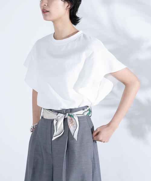 URBAN RESEARCH ROSSO WOMEN（アーバンリサーチ　ロッソ）の「UVカットフレアスリーブカットソー（Tシャツ/カットソー・レディース・ブラック/ブルー/ホワイト・FREE）」の16枚目の写真