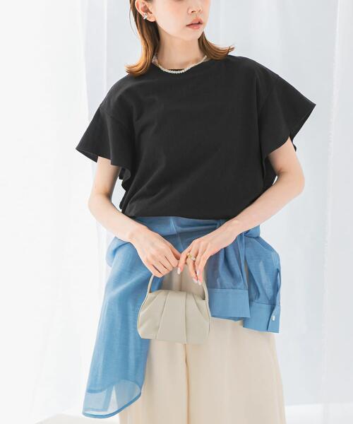 URBAN RESEARCH ROSSO WOMEN（アーバンリサーチ　ロッソ）の「UVカットフレアスリーブカットソー（Tシャツ/カットソー・レディース・ブラック/ブルー/ホワイト・FREE）」の5枚目の写真